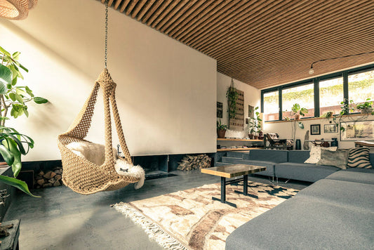 Livingroom with hanging chair